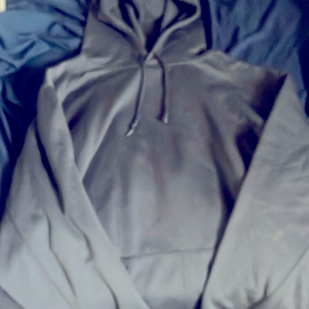 Plain grey cotton hoodie
